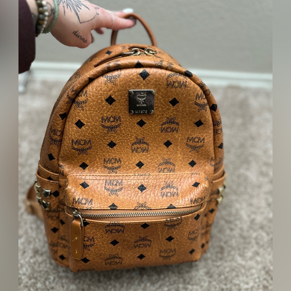 Mcm Stark Stud Backpack - image 1